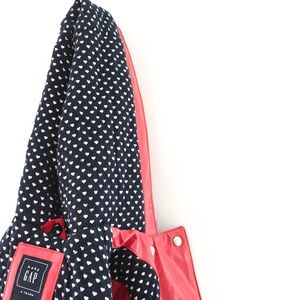 Gap Girls Raincoat | Navy and white hearts